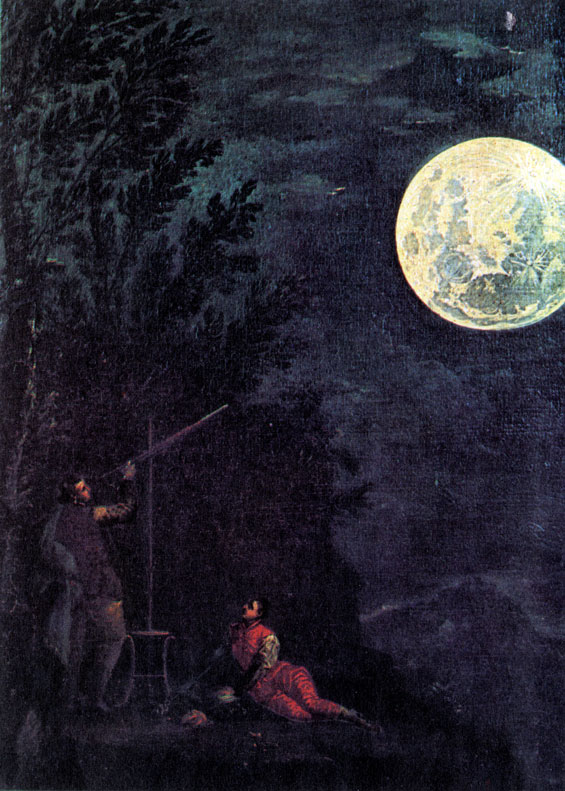 'Луна' - одна из 'астрономических картин' Донато Крети (около 1700 г.)