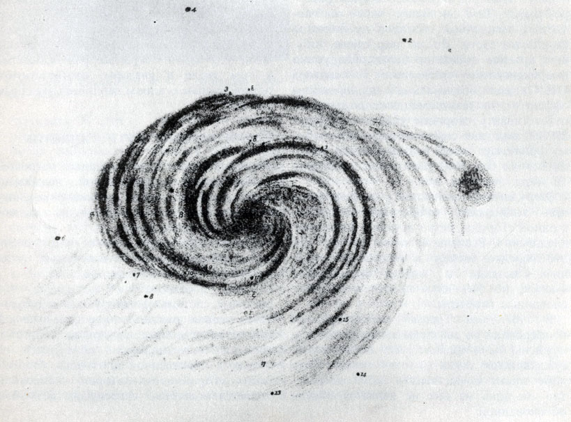 Рисунок спиральной туманности М 41, выполненный лордом Россом